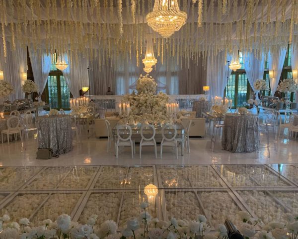 Clear Floral Dance Floor Rentals